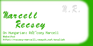 marcell recsey business card